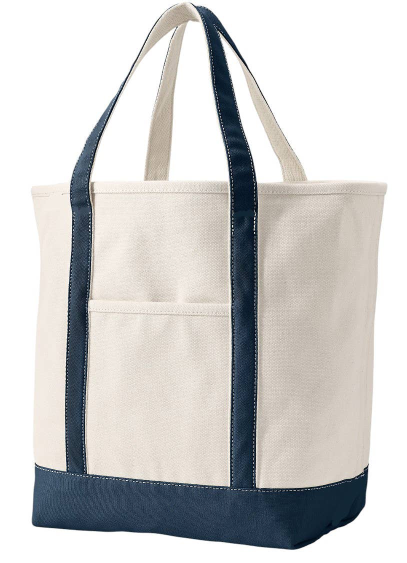 Open Top Canvas Tote