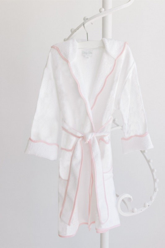 White Terry Bathrobe with Hood