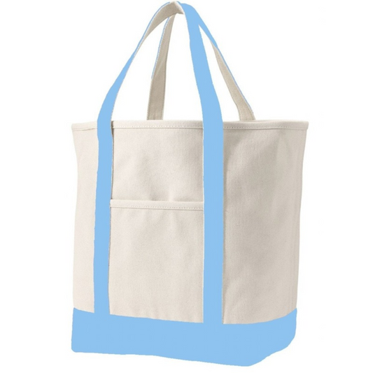 Open Top Canvas Tote